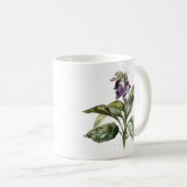 Serene Watercolor Comfrey Kaffeetasse (VorderseiteRechts)