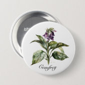 Serene Watercolor Comfrey, kundenspezifisch Button (Vorne & Hinten)