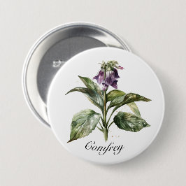 Serene Watercolor Comfrey, kundenspezifisch Button