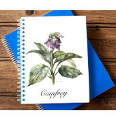 Serene Watercolor Comfrey, kundenspezifisch Notizblock