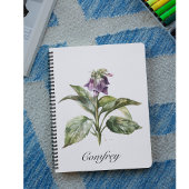 Serene Watercolor Comfrey, kundenspezifisch Notizblock