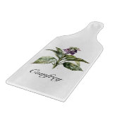 Serene Watercolor Comfrey, kundenspezifisch Schneidebrett (Ecke)