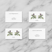 Serene Watercolor Comfrey, kundenspezifisch Visitenkarte