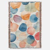 Serene Watercolor Dots Decke (Vorderseite Vertikal)