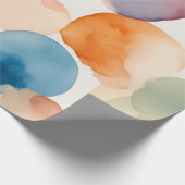 Serene Watercolor Dots Geschenkpapier (Ecke)
