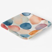 Serene Watercolor Dots Pappteller (Gewinkelt)