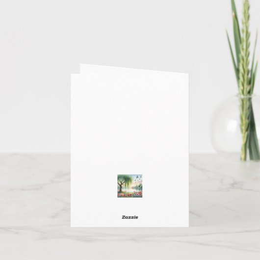 Serene Watercolor Landscape Blank (Rückseite)