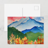 Serene Watercolor Mountains Postkarte (Vorne/Hinten)