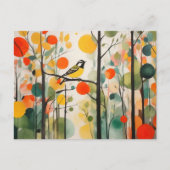Serene Watercolor Wald Bird im Frühjahr Postkarte (Vorderseite)