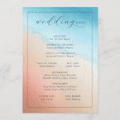 Serene Watercolor Wedding Ceremony Programm (Rückseite)