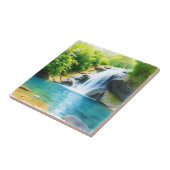 Serene Waterfall Cascading Fliese (Seite)
