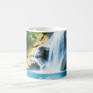Serene Waterfall Cascading Kaffeetasse