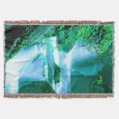 Serene Waterfall in Blau und Grün Decke (Vorderseite)