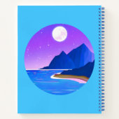 Serene Waterfall in Pale Blue und Green Notizblock (Rückseite)