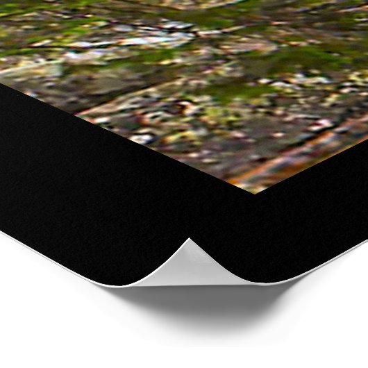 Serene Waterfall Poster - Hohe Tatra Slowakei (Ecke)