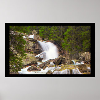 Serene Waterfall Poster - Hohe Tatra Slowakei