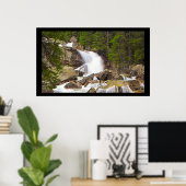 Serene Waterfall Poster - Hohe Tatra Slowakei (Heimbüro)