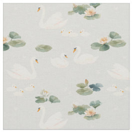 Serene Waters Schwan Mama Baby Familienliebe Stoff