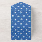 Serene Waters - Spielerisches Muster des Swan Lake All In One Einladung (Außenbereich)