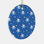 Serene Waters - Spielerisches Muster des Swan Lake Keramik Ornament (Rechts)