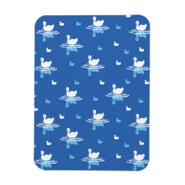 Serene Waters - Spielerisches Muster des Swan Lake Magnet