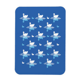 Serene Waters - Spielerisches Muster des Swan Lake Magnet