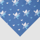 Serene Waters - Spielerisches Muster des Swan Lake Seidenpapier (Ausschnitt)