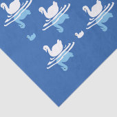 Serene Waters - Spielerisches Muster des Swan Lake Seidenpapier (Ausschnitt)