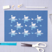 Serene Waters - Spielerisches Muster des Swan Lake Seidenpapier (Handwerk)