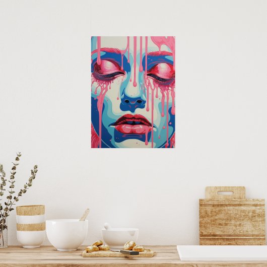 Serene Whispers: Die Dualität der Farbe Poster (Küche)