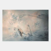 Serene Whispers Ethereal Bird Portrait Botanical Geschenkpapier Set (Vorderseite 3)