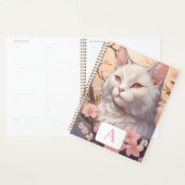 Serene White Cat Planner mit Monogramm Planer (Anzeige)