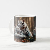 Serene White Tiger Companions Kaffeetasse (Vorderseite Links)
