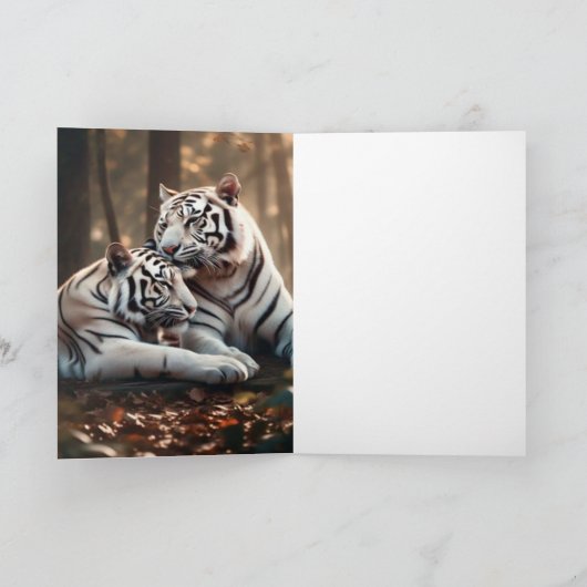 Serene White Tiger Companions Karte (Innenseite)