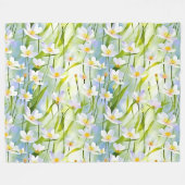 Serene Wildblume   Fleecedecke (Vorderseite (Horizontal))