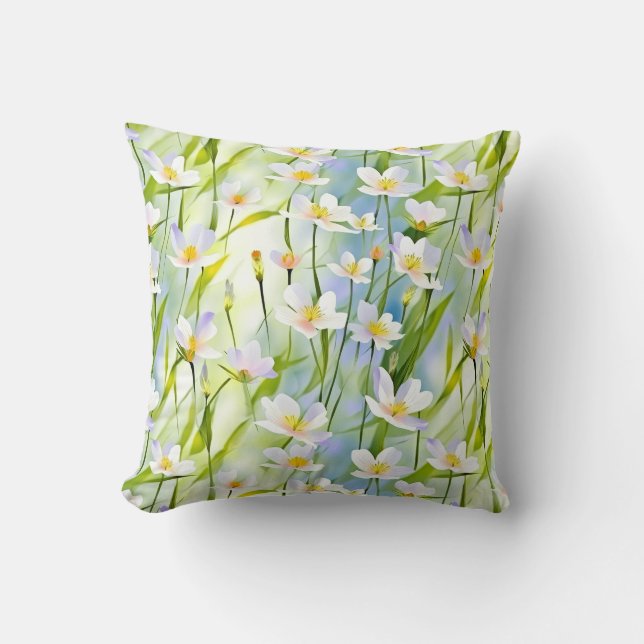 Serene Wildblume   Kissen (Vorderseite)