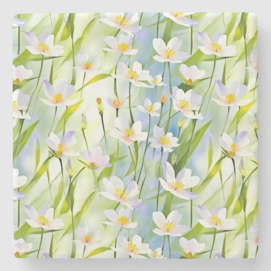 Serene Wildflower   Steinuntersetzer (Vorderseite)