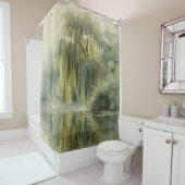 Serene Willow Tree Reflection Nature Art (10) Duschvorhang (Beispiel)