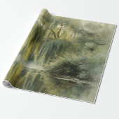 Serene Willow Tree Reflection Nature Art (10) Geschenkpapier (Ungerollt)