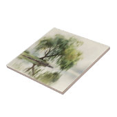 Serene Willow Tree Reflection Nature Art (12) Fliese (Seite)