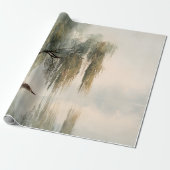 Serene Willow Tree Reflection Nature Art (13) Geschenkpapier (Ungerollt)