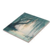 Serene Willow Tree Reflection Nature Art (3) Fliese (Seite)