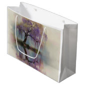 Serene Willow Tree Reflection Nature Art (6) Große Geschenktüte (Vorderseite Schrägansicht)