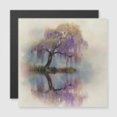 Serene Willow Tree Reflection Nature Art (6) Magnetkarte (Vorne/Hinten)