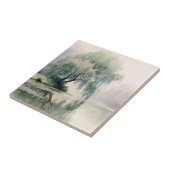 Serene Willow Tree Reflection Nature Art (7) Fliese (Seite)