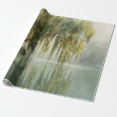 Serene Willow Tree Reflection Nature Art (8) Geschenkpapier (Ungerollt)