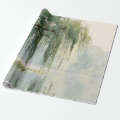 Serene Willow Tree Reflection Nature Art (9) Geschenkpapier (Ungerollt)