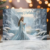 Serene Winter Angel Christmas Feiertagskarte