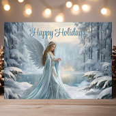 Serene Winter Angel Christmas Feiertagskarte