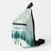 Serene Winter Birch Forest Crossbody Bag (Rechte Ecke)